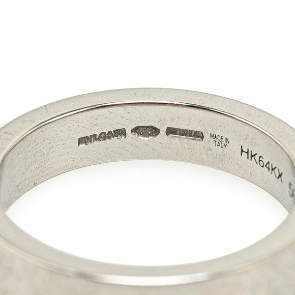 Bvlgari Platinum Classic Ring  Metal Ring in Good condition